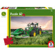 Puzzle JOHN DEERE 60 pièces Tracteur 6r185 faucheuse frontale 56470