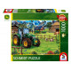 Puzzle 1000 pièces « Tracteur John Deere 6120M au pied des Alpes » 58535