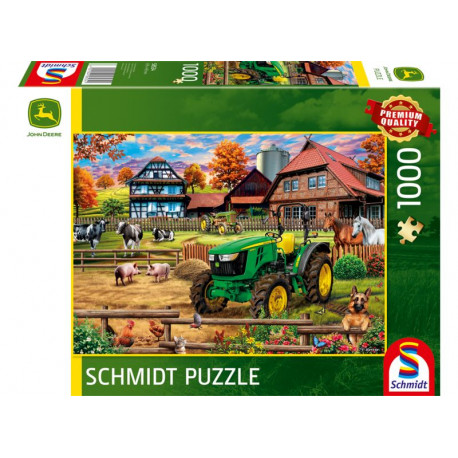 Puzzle 1000 pièces Tracteur John Deere 5050E à la ferme 58534