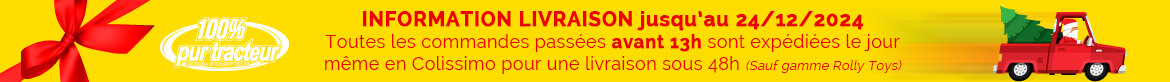 Toutes les commandes passées avant 13h00 sont expédiées le jour même